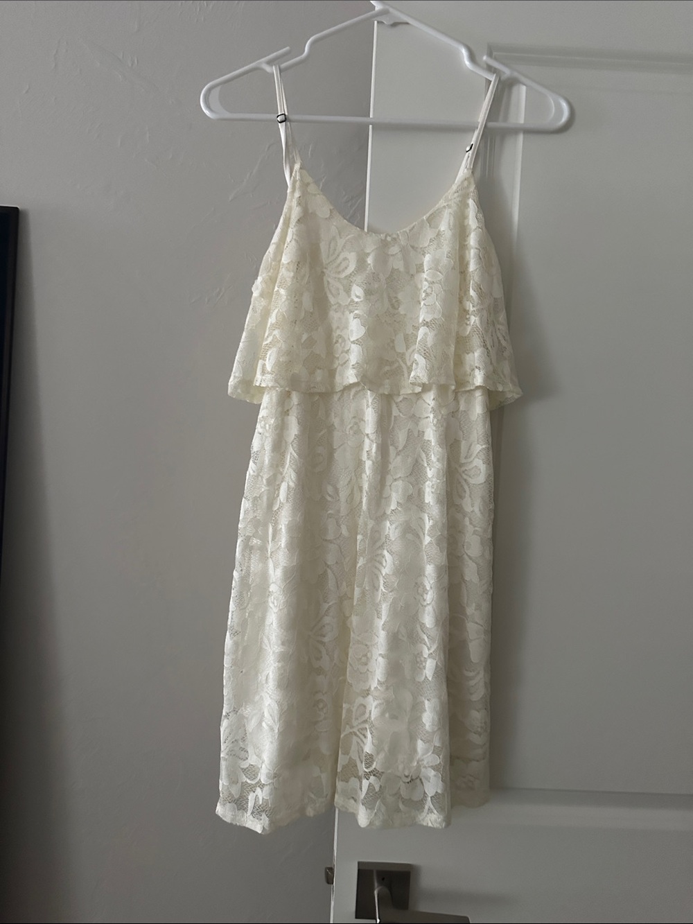 Express White Lace Sleeveless Dress